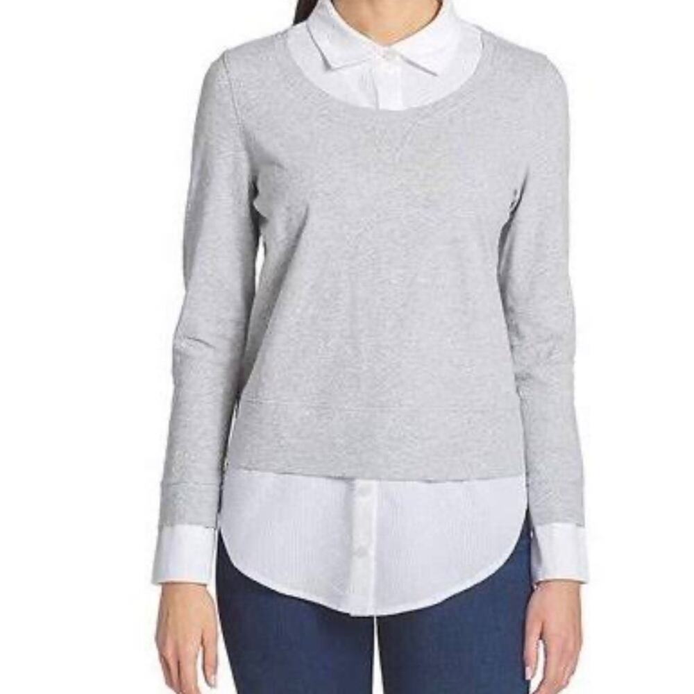 Tommy Hilfiger Cotton Layered-Look Sweater Size XXL